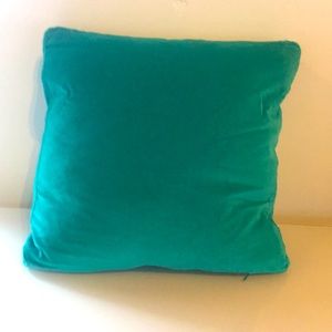 Beautiful Double Stuffed Turquoise Velvet Pillow